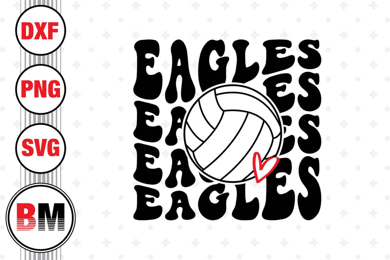 Eagles Volleyball SVG, PNG, DXF Files SVG BMDesign 