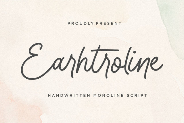 Earhtroline Font Qwrtype Foundry 