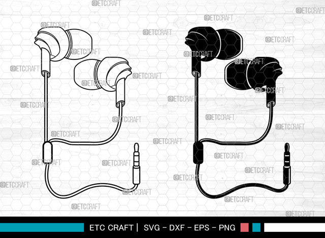Earphone SVG, Headphone Svg, Headset Svg, Music Svg, Earphone Svg SVG ETC Craft 