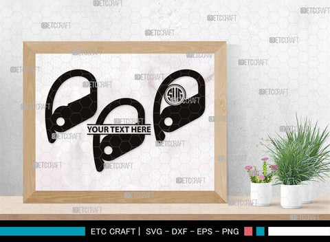 Earphones Monogram, Earphones Silhouette, Earphones SVG, Modern Audio Headset Svg, Headset Svg, Listening Svg, Headphone Svg, SB00493 SVG ETC Craft 