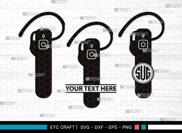 Earphones Monogram, Earphones Silhouette, Earphones SVG, Modern Audio Headset Svg, Headset Svg, Listening Svg, Headphone Svg, SB00493 SVG ETC Craft 