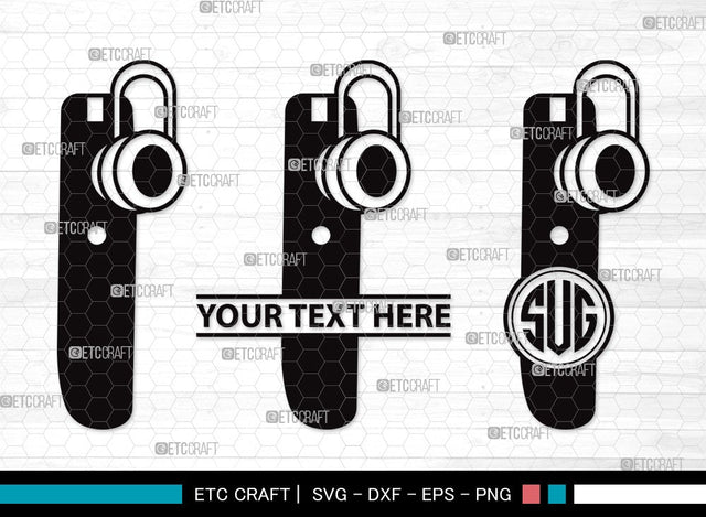 Earphones monogram SVG | Headphone Svg | Music Svg | Headset Svg | Earphones Clipart SVG ETC Craft 