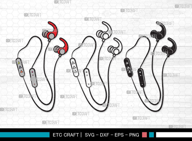 Earphones SVG | Headphone Svg | Music Svg | Headset Svg | Earphones Clipart SVG ETC Craft 