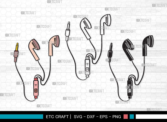 Earphones SVG | Headphone Svg | Music Svg | Headset Svg | Earphones Clipart SVG ETC Craft 