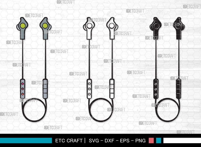 Earphones SVG | Headphone Svg | Music Svg | Headset Svg | Earphones Clipart SVG ETC Craft 