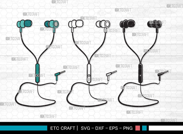 Earphones SVG | Headphone Svg | Music Svg | Headset Svg | Earphones Clipart SVG ETC Craft 