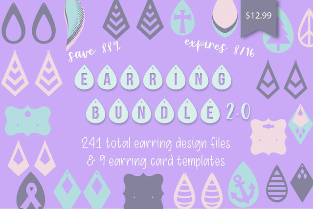 Earring Bundle 2.0 Bundle So Fontsy Design Shop 