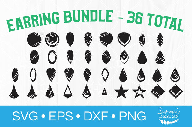Earring Bundle SVG SVG SavanasDesign 