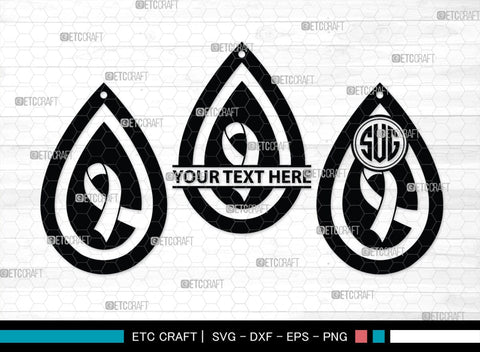 Earring Monogram, Earring Silhouette, Earrings Svg, Jewelry Svg, Stacked Earring Svg, SB00189 SVG ETC Craft 