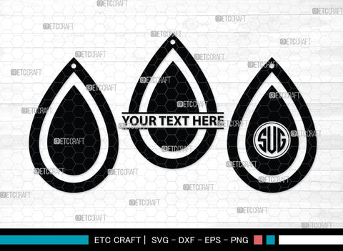 Earring Monogram, Earring Silhouette, Earrings Svg, Jewelry Svg, Stacked Earring Svg, SB00189 SVG ETC Craft 