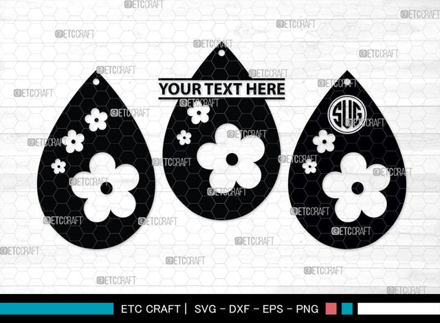 Earring Monogram, Earring Silhouette, Earrings Svg, Jewelry Svg, Stacked Earring Svg, SB00189 SVG ETC Craft 