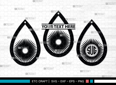 Earring Monogram, Earring Silhouette, Earrings Svg, Jewelry Svg, Stacked Earring Svg, SB00189 SVG ETC Craft 