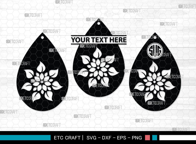 Earring Monogram, Earring Silhouette, Earrings Svg, Jewelry Svg, Stacked Earring Svg, SB00189 SVG ETC Craft 