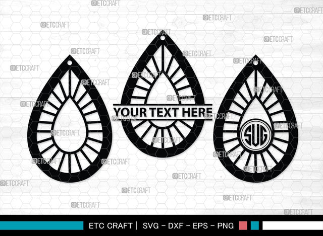 Earring Monogram, Earring Silhouette, Earrings Svg, Jewelry Svg, Stacked Earring Svg, SB00189 SVG ETC Craft 