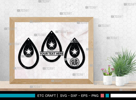 Earring Monogram, Earring Silhouette, Earrings Svg, Jewelry Svg, Stacked Earring Svg, SB00189 SVG ETC Craft 