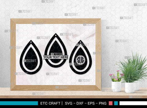 Earring Monogram, Earring Silhouette, Earrings Svg, Jewelry Svg, Stacked Earring Svg, SB00189 SVG ETC Craft 