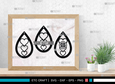 Earring Monogram, Earring Silhouette, Earrings Svg, Jewelry Svg, Stacked Earring Svg, SB00189 SVG ETC Craft 