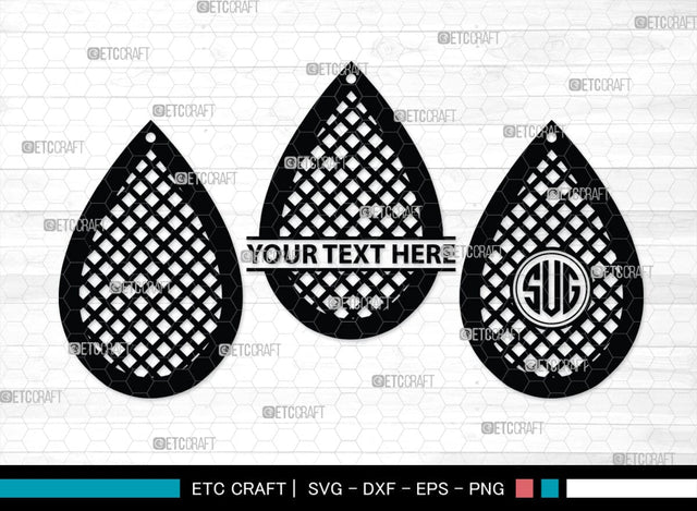 Earring Monogram, Earring Silhouette, Earrings Svg, Jewelry Svg, Stacked Earring Svg, SB00189 SVG ETC Craft 