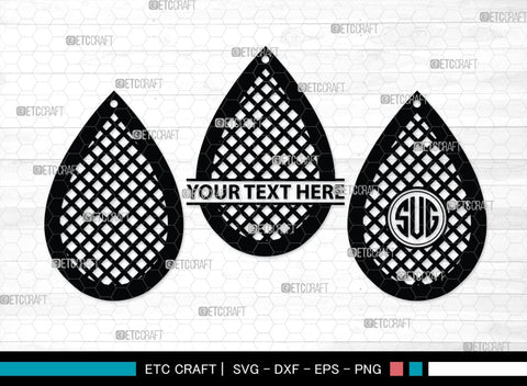 Earring Monogram, Earring Silhouette, Earrings Svg, Jewelry Svg, Stacked Earring Svg, SB00189 SVG ETC Craft 