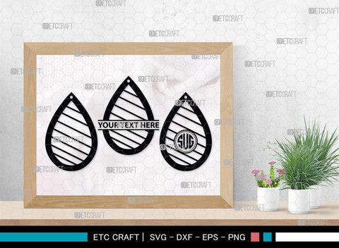 Earring Monogram, Earring Silhouette, Earrings Svg, Jewelry Svg, Stacked Earring Svg, SB00189 SVG ETC Craft 