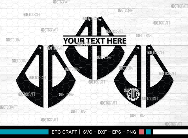 Earring Monogram, Earring Silhouette, Earrings SVG, Jewelry Svg, Stacked Earring Svg, SB00190 SVG ETC Craft 