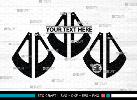 Earring Monogram, Earring Silhouette, Earrings SVG, Jewelry Svg, Stacked Earring Svg, SB00190 SVG ETC Craft 