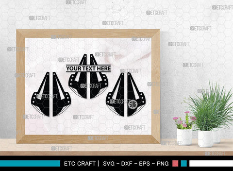 Earring Monogram, Earring Silhouette, Earrings SVG, Jewelry Svg, Stacked Earring Svg, SB00190 SVG ETC Craft 