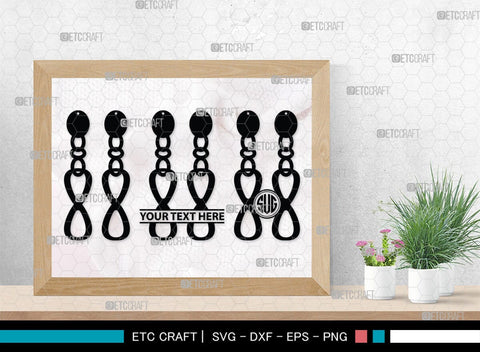 Earring Monogram, Earring Silhouette, Earrings SVG, Jewelry Svg, Stacked Earring Svg, SB00190 SVG ETC Craft 