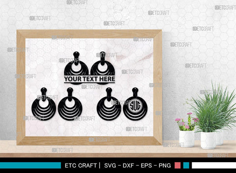 Earring Monogram, Earring Silhouette, Earrings SVG, Jewelry Svg, Stacked Earring Svg, SB00190 SVG ETC Craft 