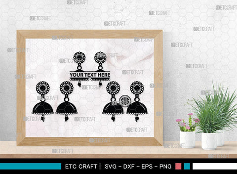 Earring Monogram, Earring Silhouette, Earrings SVG, Jewelry Svg, Stacked Earring Svg, SB00190 SVG ETC Craft 