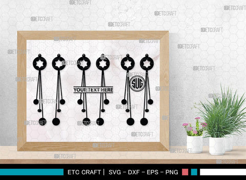 Earring Monogram, Earring Silhouette, Earrings SVG, Jewelry Svg, Stacked Earring Svg, SB00190 SVG ETC Craft 