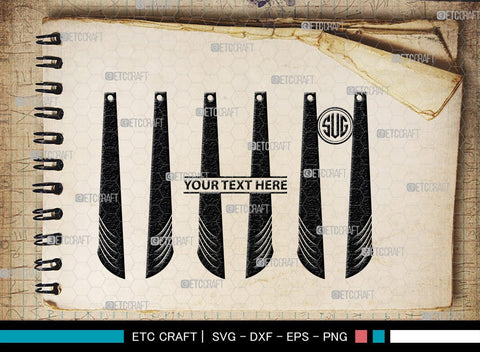 Earring Monogram, Earring Silhouette, Earrings SVG, Jewelry Svg, Stacked Earring Svg, SB00190 SVG ETC Craft 