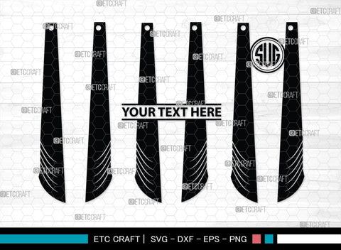 Earring Monogram, Earring Silhouette, Earrings SVG, Jewelry Svg, Stacked Earring Svg, SB00190 SVG ETC Craft 