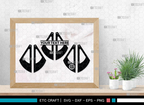 Earring Monogram, Earring Silhouette, Earrings SVG, Jewelry Svg, Stacked Earring Svg, SB00190 SVG ETC Craft 