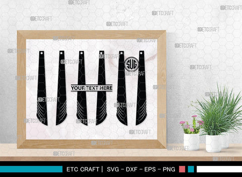 Earring Monogram, Earring Silhouette, Earrings SVG, Jewelry Svg, Stacked Earring Svg, SB00190 SVG ETC Craft 