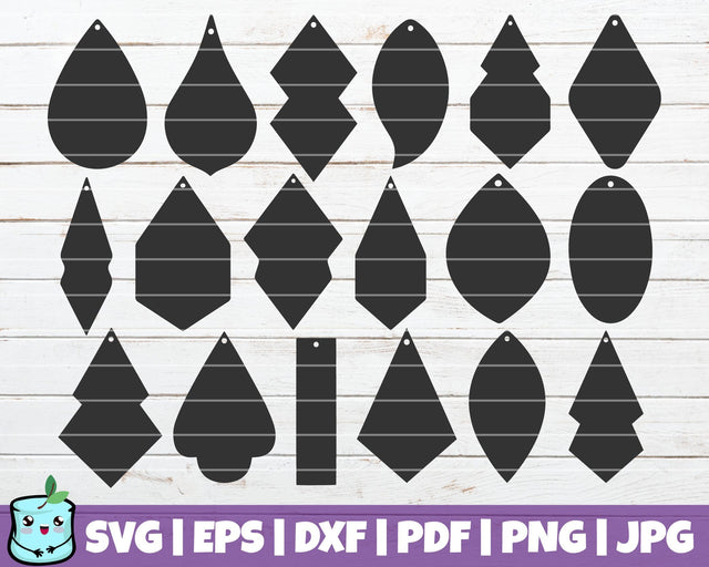 Earring Shapes Bundle SVG MintyMarshmallows 