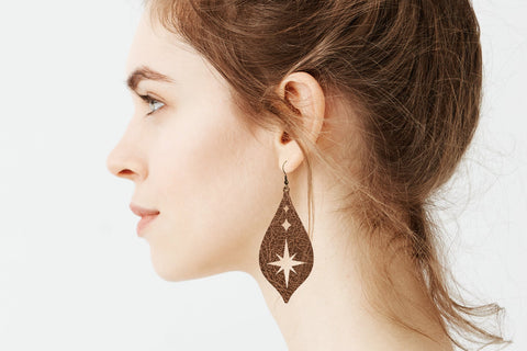 Earring svg bundle, Celestial faux leather earring template SVG Digital Rainbow Shop 
