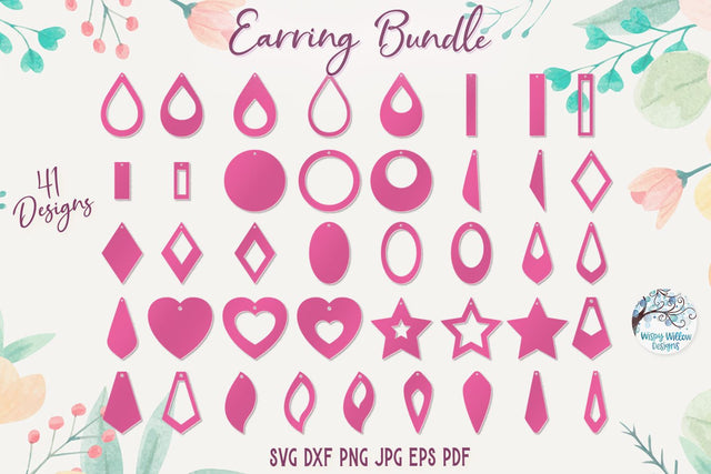 Earring SVG Bundle for Cricut SVG Wispy Willow Designs 