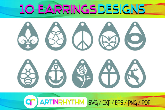 earring svg bundle SVG Artinrhythm shop 