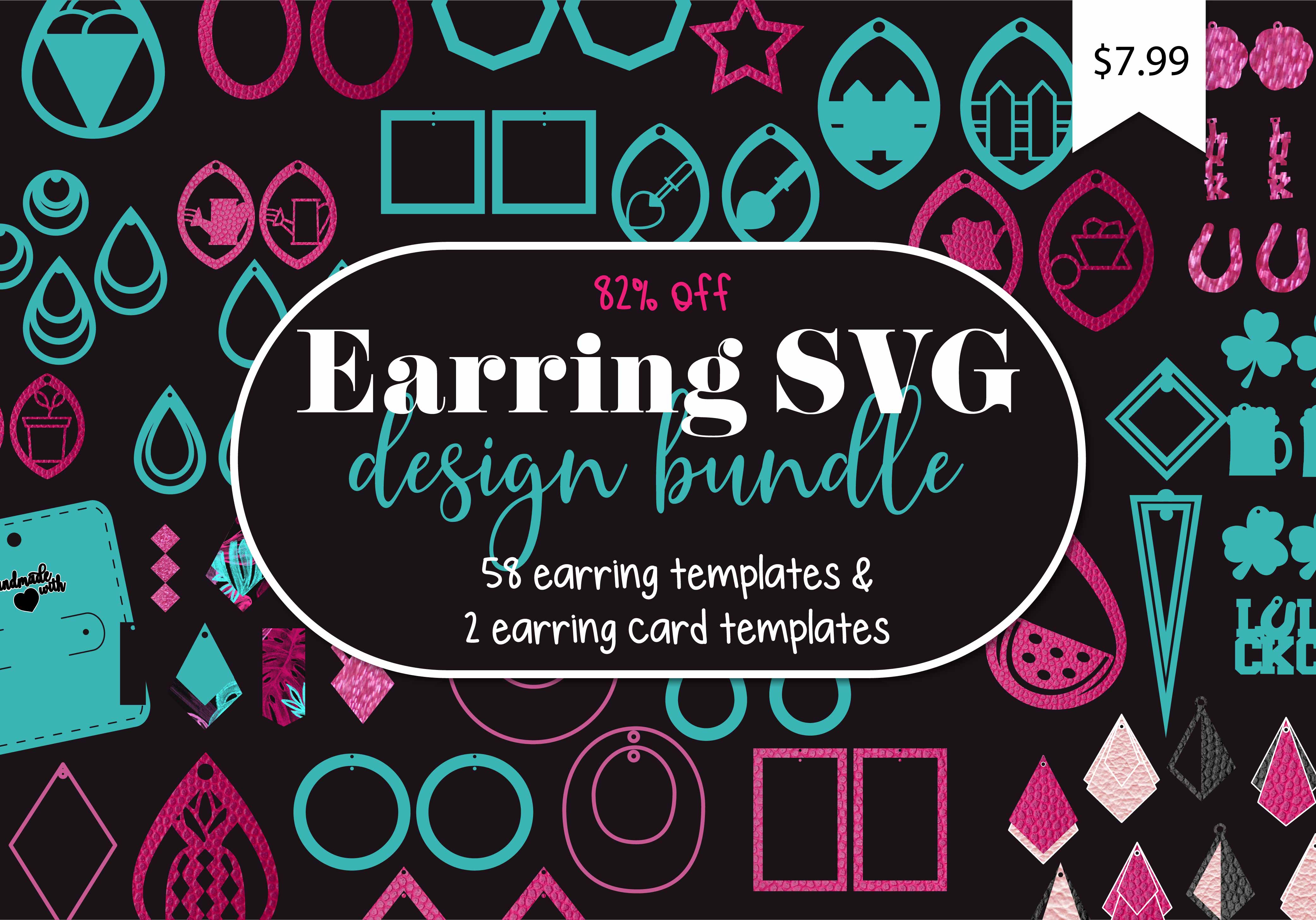 Earring SVG Bundle  Free Commercial Use License  So Fontsy