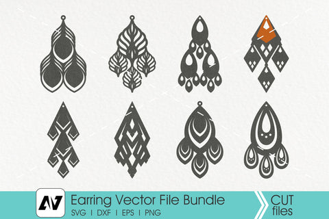 Earring Svg, Earring Template Svg, Leather Earring Svg SVG Pinoyart Kreatib 