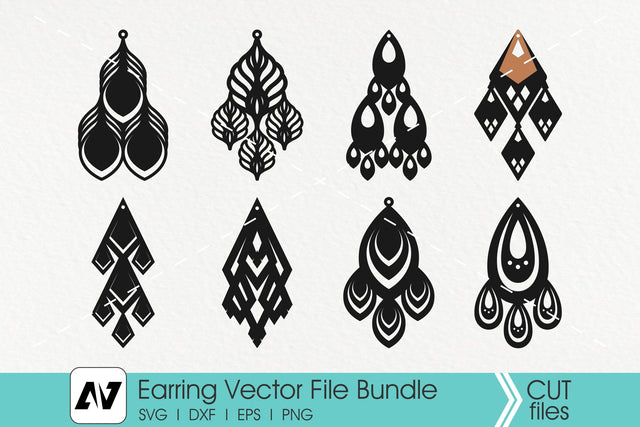 Earring Svg, Earring Template Svg, Leather Earring Svg SVG Pinoyart Kreatib 