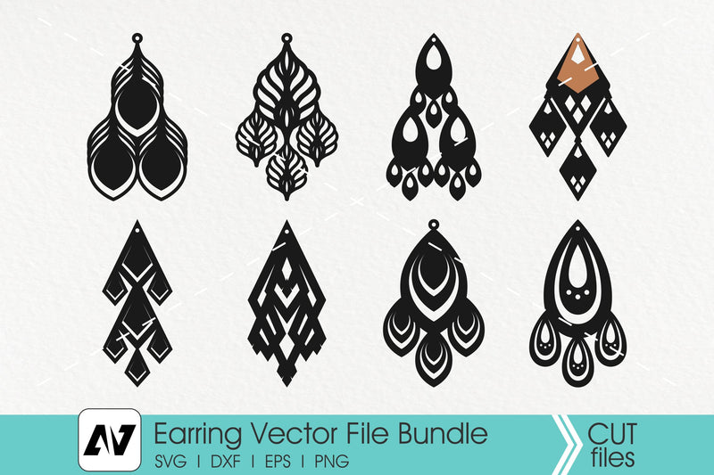 Earring Svg, Earring Template Svg, Leather Earring Svg SVG Pinoyart Kreatib 