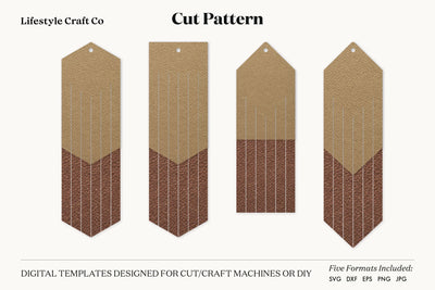 Earring SVG, Faux Leather Earring Templates, Cricut cut file SVG Lifestyle Craft Co 