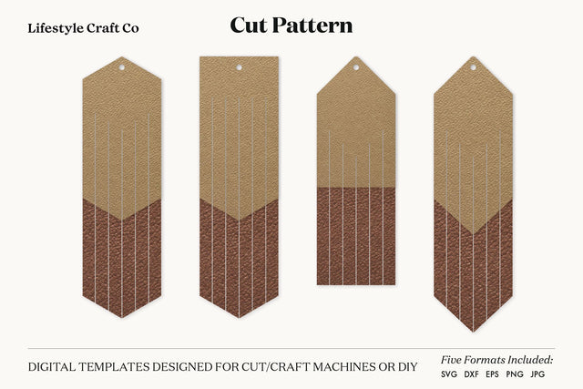 Earring SVG, Faux Leather Earring Templates, Cricut cut file SVG Lifestyle Craft Co 