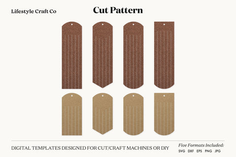 Earring SVG, Faux Leather Earring Templates, Cricut cut file SVG Lifestyle Craft Co 