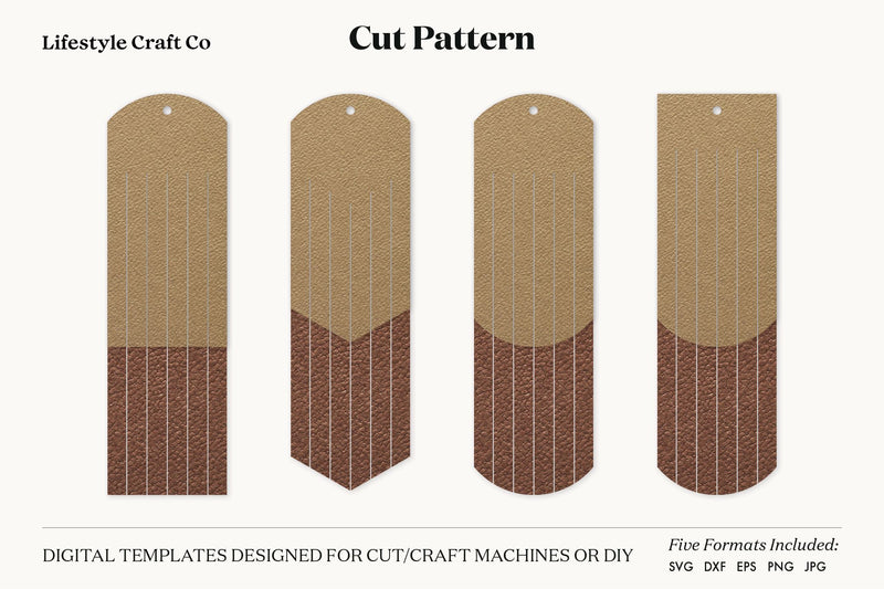 Earring SVG, Faux Leather Earring Templates, Cricut cut file SVG Lifestyle Craft Co 