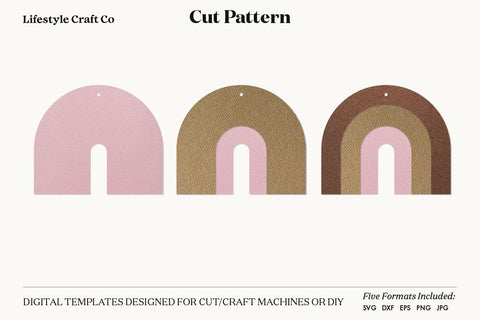 Earring SVG, Faux Leather Earring Templates, Cricut cut file SVG Lifestyle Craft Co 