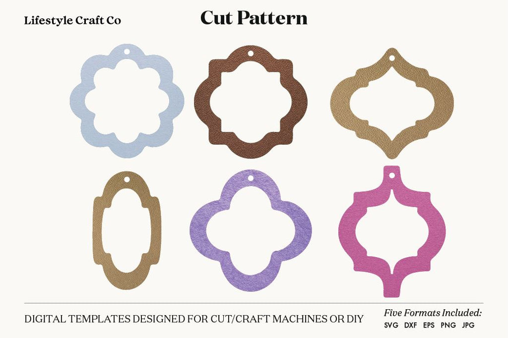 Earring SVG, Faux Leather Earring Templates, Cricut cut file - So Fontsy