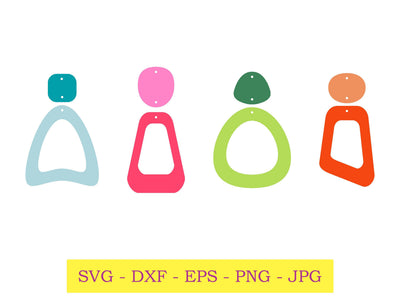 Earring svg templates, Pendant svg, Leather earring svg, Earring bundle svg, Earring cut files SVG FancyDigitalPrint 